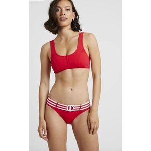 New. Seafolly belted red bikini set. US 10-top/12-bottom. Retails $189